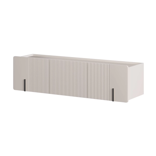 Szafka RTV Malmi 150 cm wisząca - kaszmir / czarny